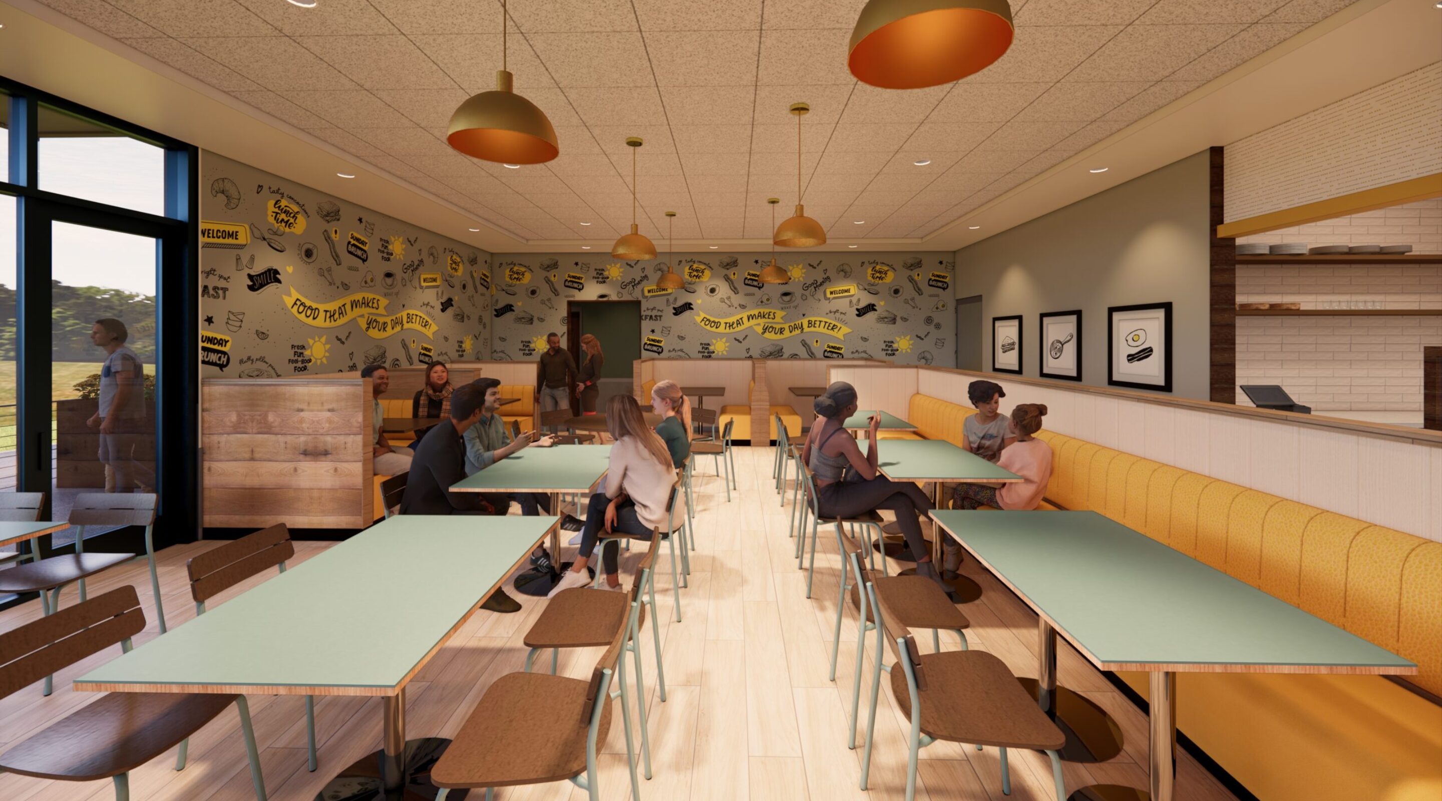 Sunny Street Cafe Dining Room Rendering