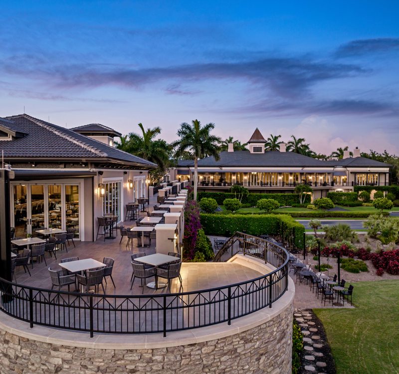 West Bay Club Niblick to Clubhouse Aerial