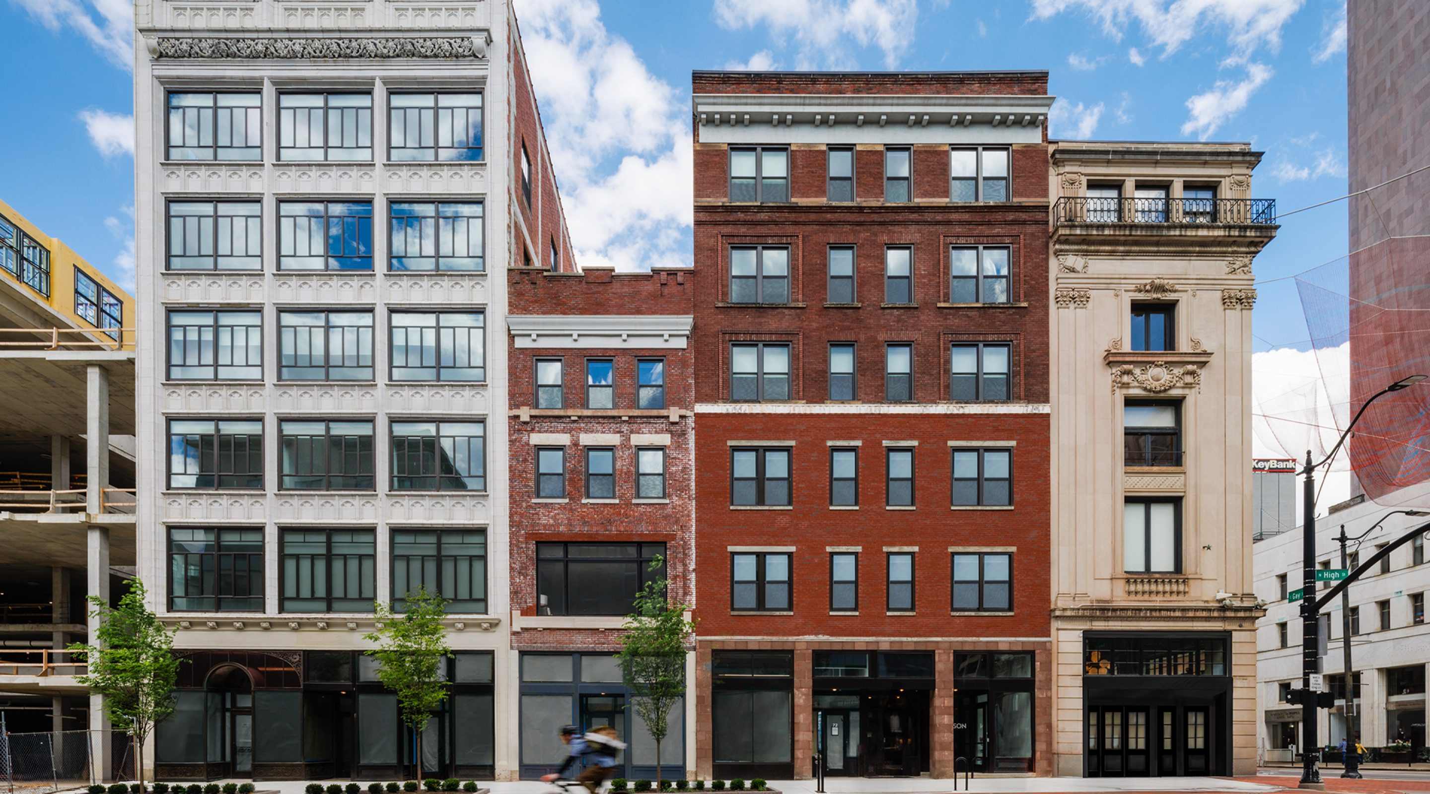 Madison White-Haines streetscape at Gay and High in Columbus, Ohio