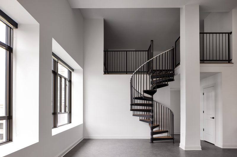 Residential Unit with Spiral Staircase at the White-Haines Building