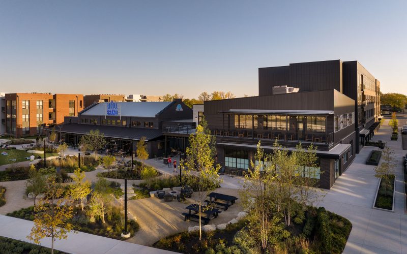 Grandview Crossing (GVX) in Columbus Ohio, with The Little Grand Market in the foreground