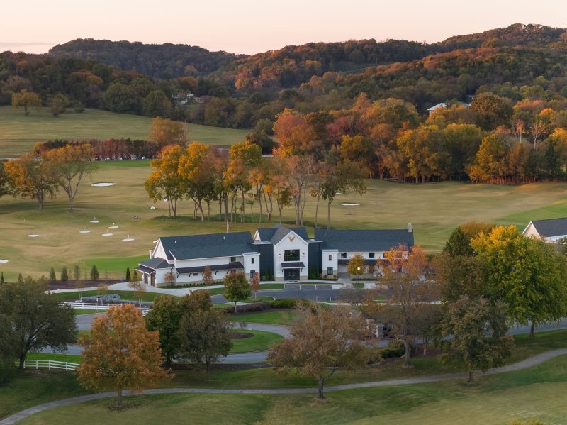 Golf clubhouse architecture of the Vanderbilt University Golf House in Tennessee