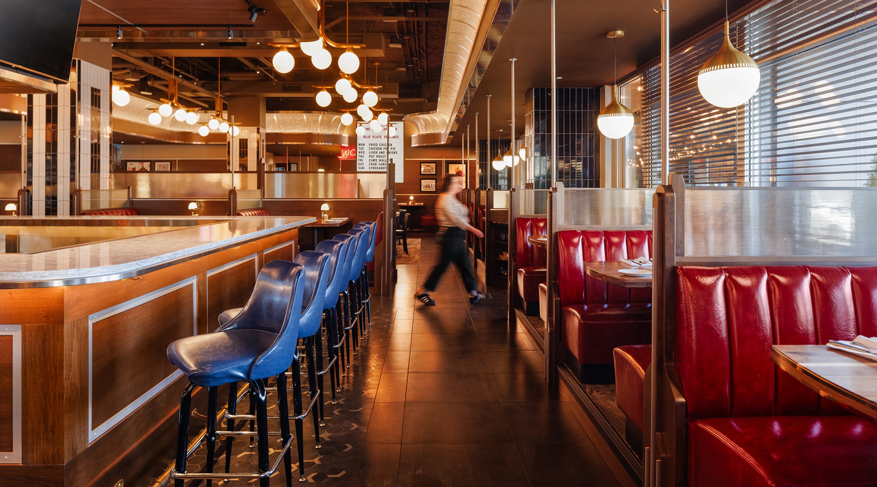 Cameron Mitchell Restaurant's Cap City Diner Cincinnati bar and dining room