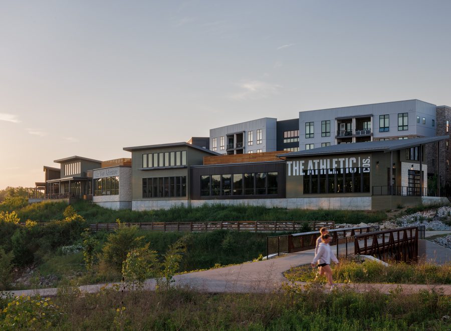 The retail buildings at Quarry Trails, including Bada Bean Bada Booze and The Athletic fitness and gym